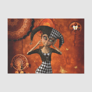 Niedliche kleine Harlequin Seidenpapier
