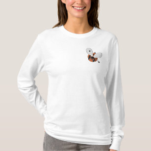 Niedliche Kleine Hummel bestickt Besticktes Langarmshirt