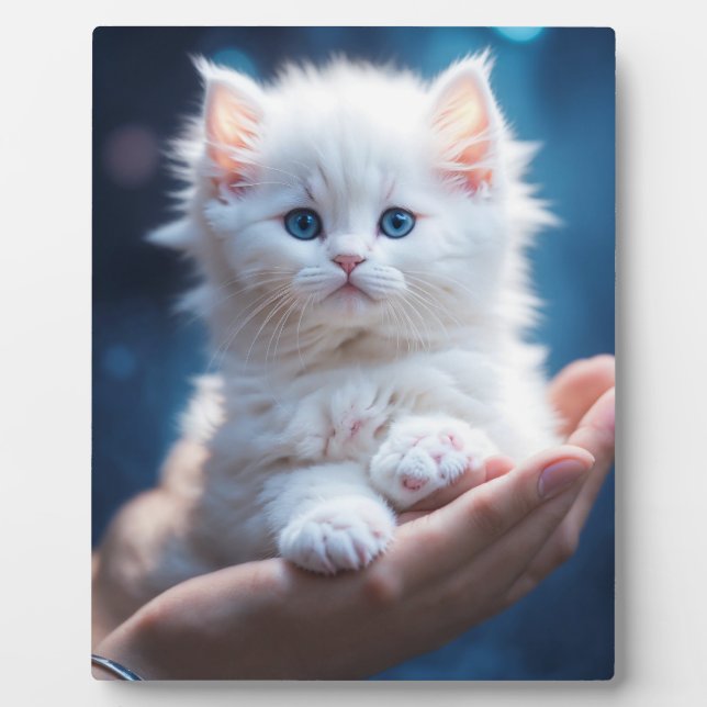 Niedliche kleine Kätzchen-Designerinnen Fotoplatte (Vorderseite)