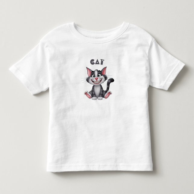 Niedliche kleine Katze Kleinkind T-shirt (Vorderseite)