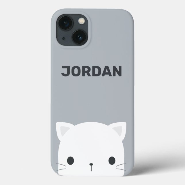 Niedliche kleine Katze mit Personalisiertem Namen Case-Mate iPhone Hülle (Rückseite)