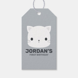 Niedliche kleine Katze mit Personalisiertem Namen Geschenkanhänger