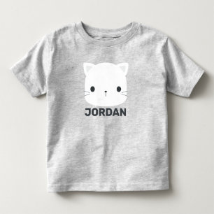 Niedliche kleine Katze mit Personalisiertem Namen Kleinkind T-shirt