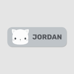 Niedliche kleine Katze mit Personalisiertem Namen Namensschild