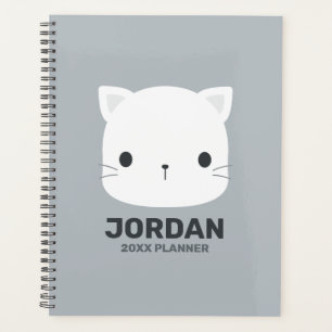Niedliche kleine Katze mit Personalisiertem Namen Planer
