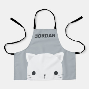 Niedliche kleine Katze mit Personalisiertem Namen Schürze