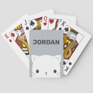 Niedliche kleine Katze mit Personalisiertem Namen Spielkarten