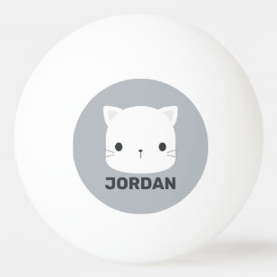 Niedliche kleine Katze mit Personalisiertem Namen Tischtennisball