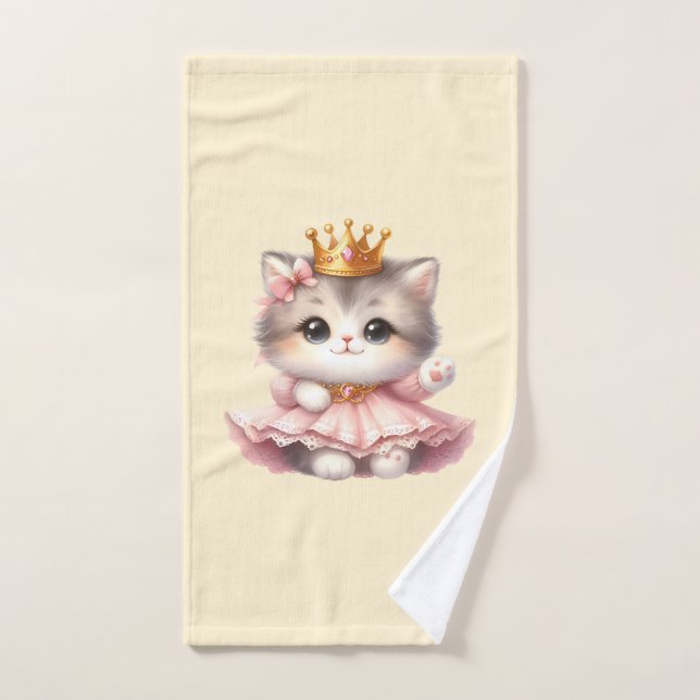 Niedliche kleine Kitten Princess Handtuch (Handtuch)