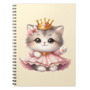 Niedliche kleine Kitten Princess Notizblock