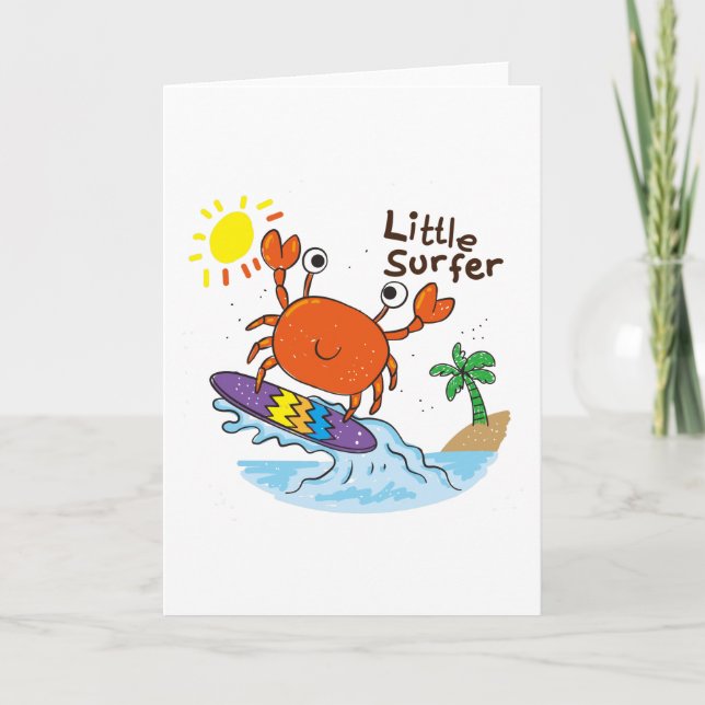 Niedliche kleine Krabbe Karte (Vorderseite)