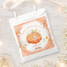 Niedliche kleine Kürbisbaby Dusche Aquarell Geschenktütchen