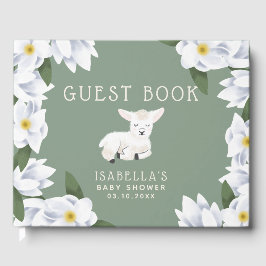 Niedliche Kleine Lamm Floral Baby Dusche Gästebuch