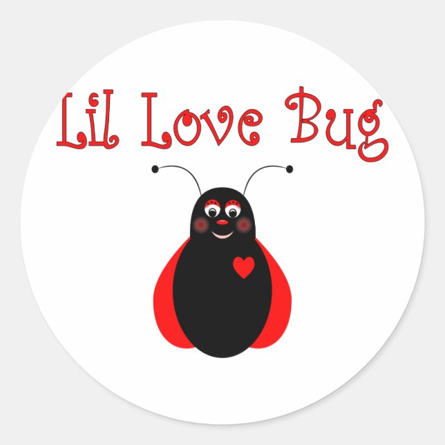 Niedliche kleine Liebe Bug Ladybug Aufkleber (Vorderseite)