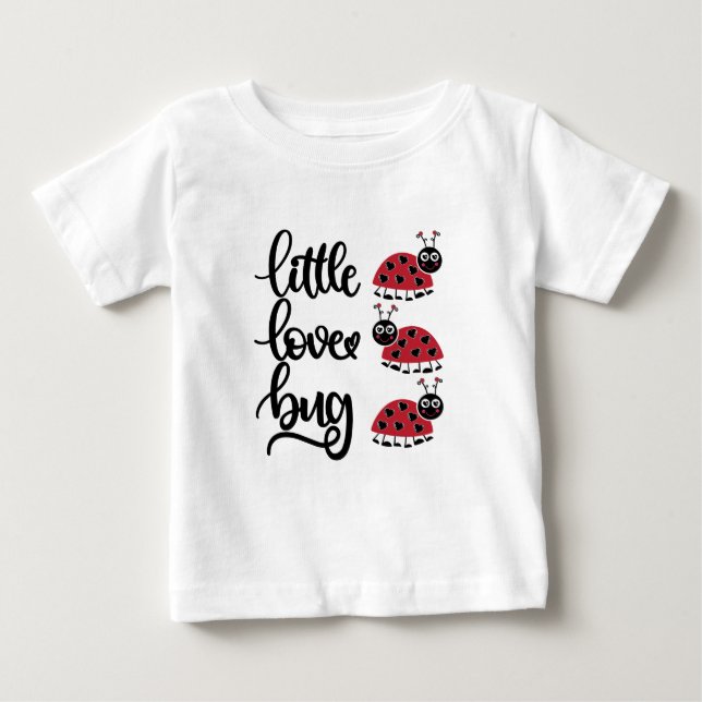 Niedliche kleine Liebe Wortspielerinnen Baby T-shirt (Vorderseite)