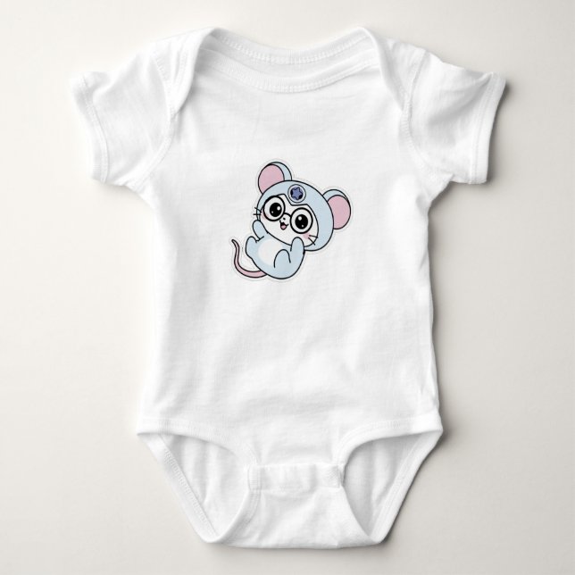 Niedliche kleine Maus  Baby Strampler (Vorderseite)