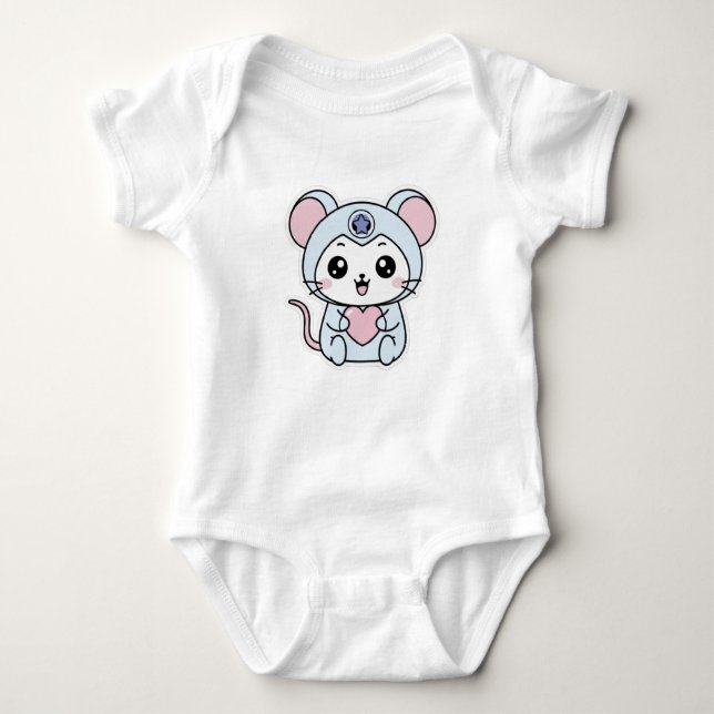 Niedliche kleine Maus  Baby Strampler (Vorderseite)