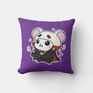 Niedliche kleine Maus, bereit für Halloween Kissen