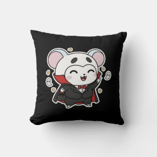 Niedliche kleine Maus, bereit für Halloween Kissen