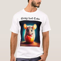 Niedliche kleine Maus mit glänzender Apfelküche