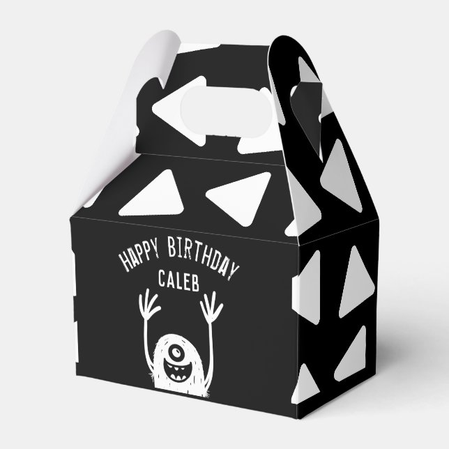 Niedliche Kleine Monster Custom Boys zum Geburtsta Geschenkschachtel (Vorderseite)