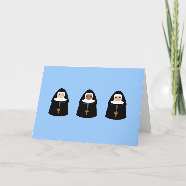Niedliche kleine Nonnen Karte (Vorderseite)