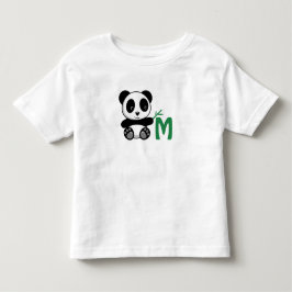 Niedliche kleine Panda mit einem Bambusklebemonogr Kleinkind T-shirt