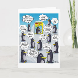 Niedliche kleine Pinguine des Monats. Karte