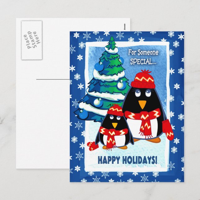 Niedliche kleine Pinguine Weihnachten (Vorne/Hinten)