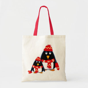 Niedliche kleine Pinguine. Weihnachtsgeschenk Tragetasche