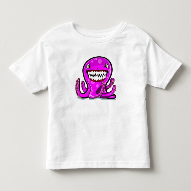 Niedliche kleine rosa Apfelkrake für die Kleinkind T-shirt (Vorderseite)