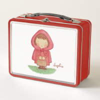 Niedliche Kleine Rote Riding Hood Wasserfarbe
