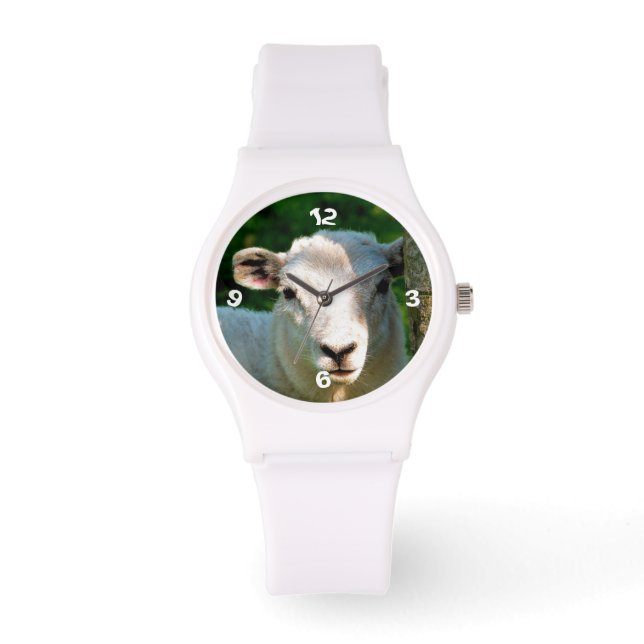 NIEDLICHE KLEINE SCHAFE ARMBANDUHR (Vorderseite)