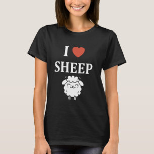 Niedliche kleine Schafe zitieren einfache Tiere in T-Shirt