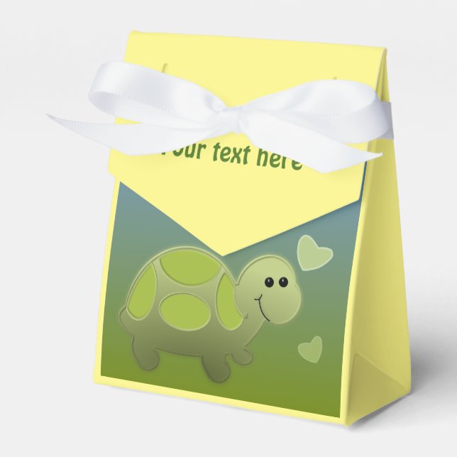 Niedliche kleine Schildkröte (personalisieren) Geschenkschachtel (Vorderseite)
