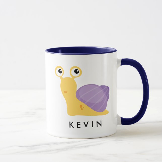 Niedliche kleine Schnecke Personalisiert Tasse (Rechts)