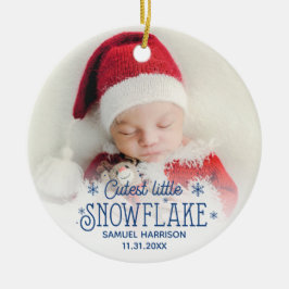 Niedliche kleine Schneeflocke Keramik Ornament