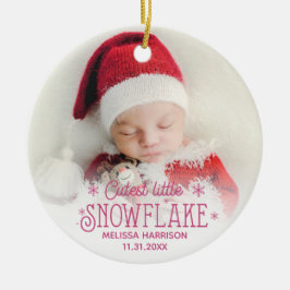 Niedliche kleine Schneeflocke Keramik Ornament