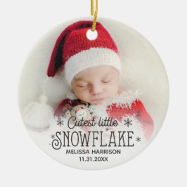 Niedliche kleine Schneeflocke Keramik Ornament