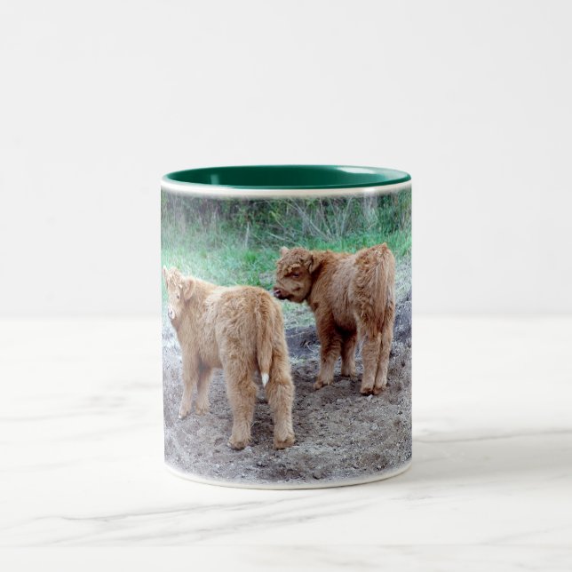Niedliche kleine Schwänze Zweifarbige Tasse (Mittel)