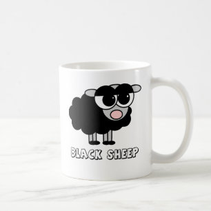 Niedliche kleine schwarze Schafe Kaffeetasse