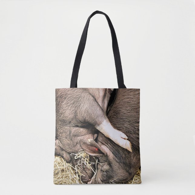 NIEDLICHE KLEINE SCHWEINE TASCHE (Vorderseite)