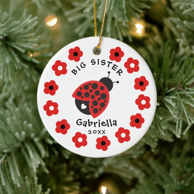 Niedliche kleine Schwester Ladybug Ornament (Baum)