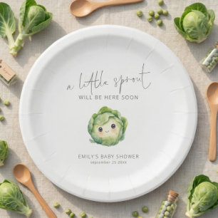 Niedliche Kleine Sprout Kinderdusche Pappteller