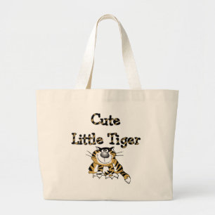 Niedliche kleine Tiger-T-Shirts und Geschenke Jumbo Stoffbeutel