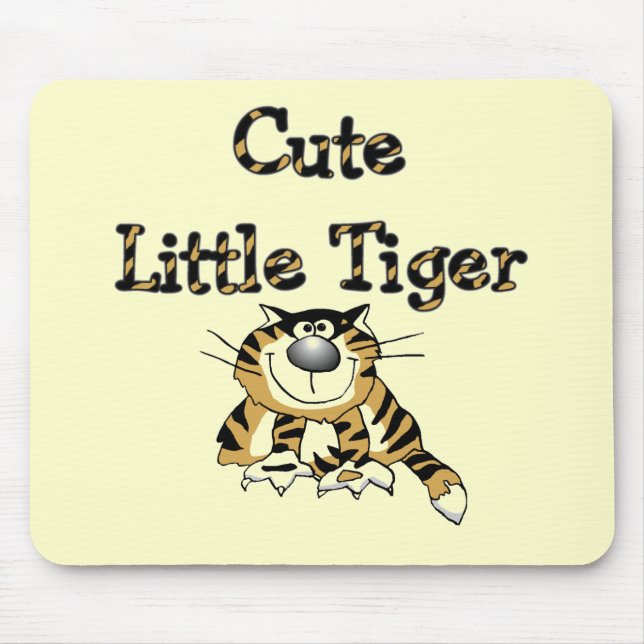 Niedliche kleine Tiger-T-Shirts und Geschenke Mousepad (Vorne)