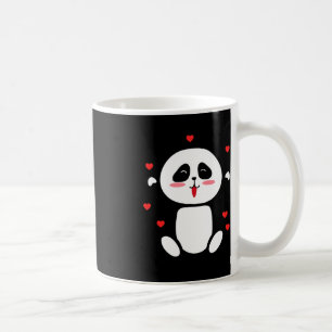 Niedliche kleine Valentine Panda Birne voll von Li Kaffeetasse