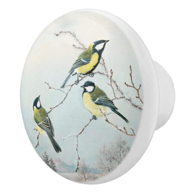 Niedliche kleine Vögel von Matti Karppanen, Vogelk Keramikknauf (Rechts)