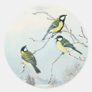 Niedliche kleine Vögel von Matti Karppanen, Vogelk Runder Aufkleber