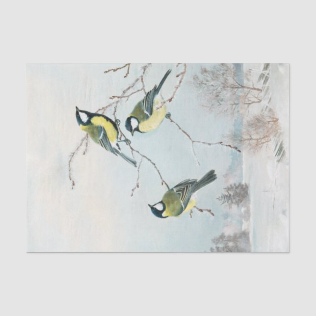 Niedliche kleine Vögel von Matti Karppanen, Vogelk Seidenpapier (Vorderseite)